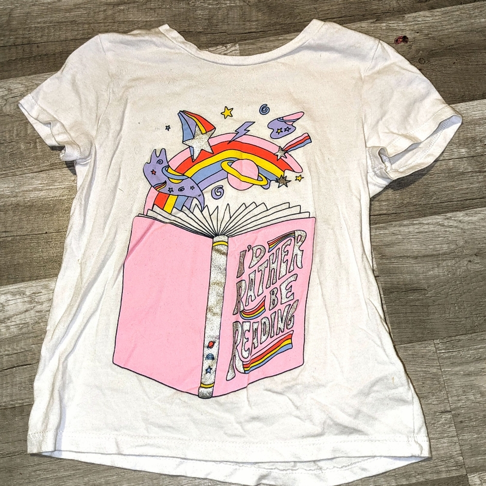 Old Navy Girls Size 8 Reading Shirt